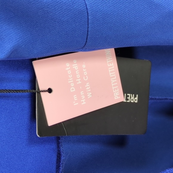 Pretty Little Thing Cobalt Extreme Underwire Bandeau Jumpsuit - Picture 13 of 16